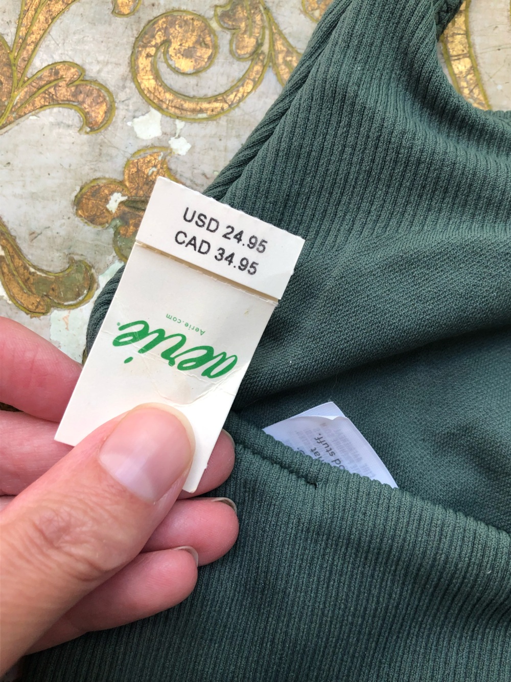Aerie Dark Teal Sports Bra XL - Picture 4 of 5